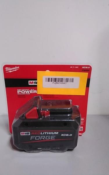 Milwaukee M18 18V Lithium-Ion REDLITHIUM FORGE XC 8.0 Ah Battery Pack - MSRP $229