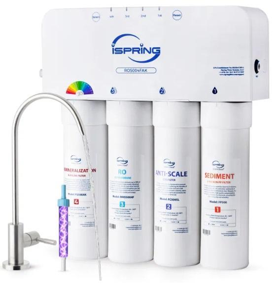 iSpring RO5004F-AK Alkaline Reverse Osmosis Water Filter, Ninja Digital Air Fry Countertop Oven, VEVOR - MSRP $1,544
