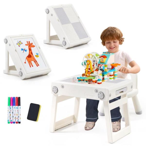 Baby Product- JooKiddie Toddler Table and Chair Set, 56" Wide Retractable Baby Gates for Stairs - MSRP $1,421