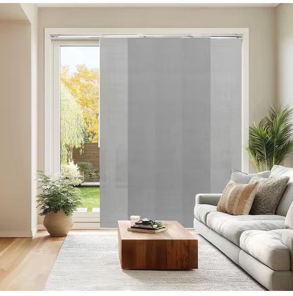 Window Decor - Chicology Skyrise Sliding Panel Track, YELLOW BLINDS, StyleWell, EMOH, EXCLUSIVE HOME -Est Retail $9,394