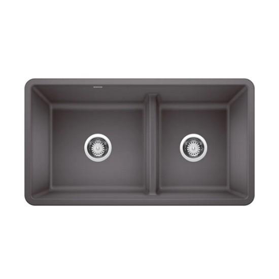 Blanco 442521 Precis 33" Undermount Double Basin SILGRANIT Kitchen Sink - MSRP $629