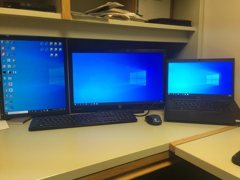 HP ProBook 6460b Laptop System - Two Monitors / KBD / MSE - Windows 10