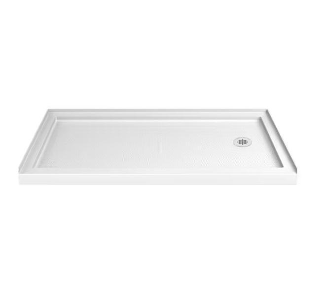 Kitchen & Bath - DreamLine SlimLine Threshold Shower Pan Base, Alcove Shower Pan Base, Swan - Est Retail $2,980