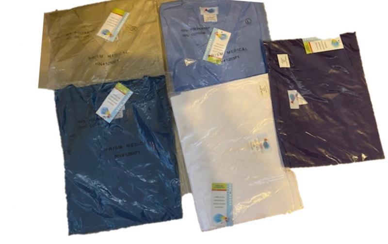 20 Medical Scrub Tops in Various Sizes & Colors