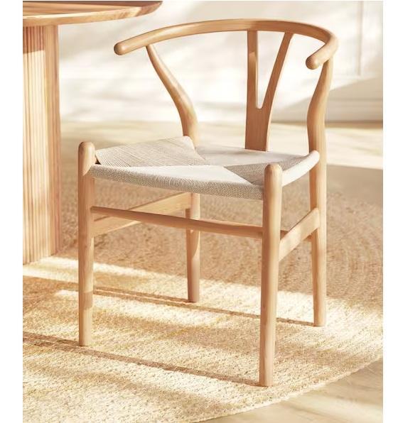 Home Decor - Poly & Bark Weave Natural Chairs & WESTINFURNITURE Lincoln 29in Cherry Wood Bar Stools - Est Retail $987