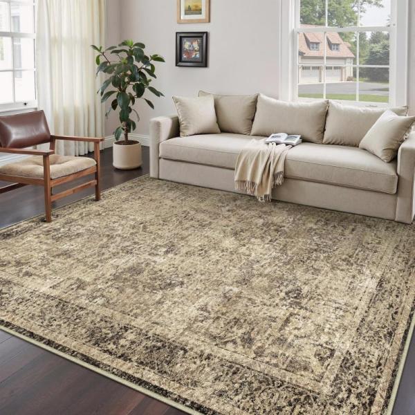 Furniture - PureCozy 6x9 Area Rug Washable Vintage, PureCozy 5x7 Area Rugs, Whaline Halloween Doormats - MSRP $3,256