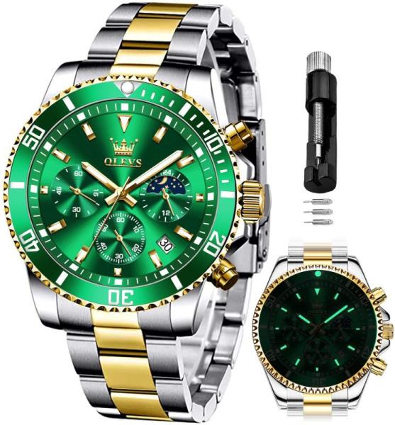 Watch - OLEVS Mens Watches Green, OLEVS Mens Watches Gold, OLEVS Silver Women Watches - MSRP $1,775
