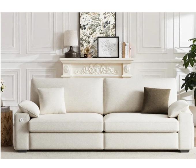 Truckload - Housewares - Rustic 61" Wide Oak Kitchen Island, Spacious 2-Seat Fabric Sofa, Table Lamps - MSRP $18,392