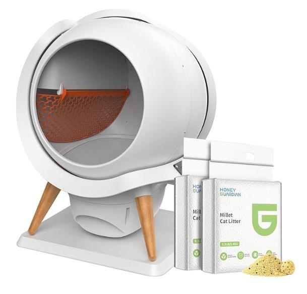 HoneyGuaridan Self Cleaning Cat Litter Box, 	MALOL Dining Chairs, 	Nearly Natural 5ft. Lamp Post, VEVOR - MSRP $1,936