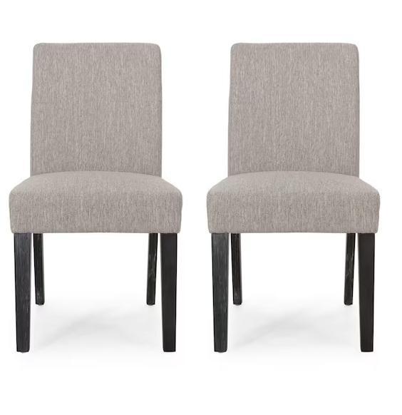 Home Decor - Noble House Benewah Fabric Dining Chairs & Nathan James Jasper 72in Ladder Bookcase - Est Retail $1,408