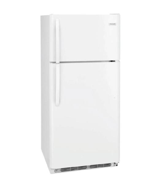 Salvage Appliances - Frigidaire FFHT1814TW 18-cu ft Top-Freezer Refrigerator - MSRP $899