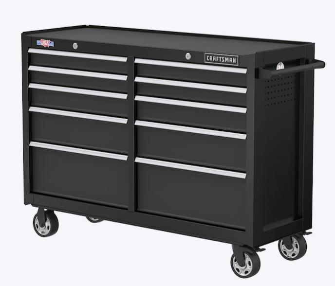 CRAFTSMAN 10-Drawer Steel Rolling Tool Cabinet, Crossover Truck Toolbox, Fanimation Slinger v2 72in - MSRP $1,780