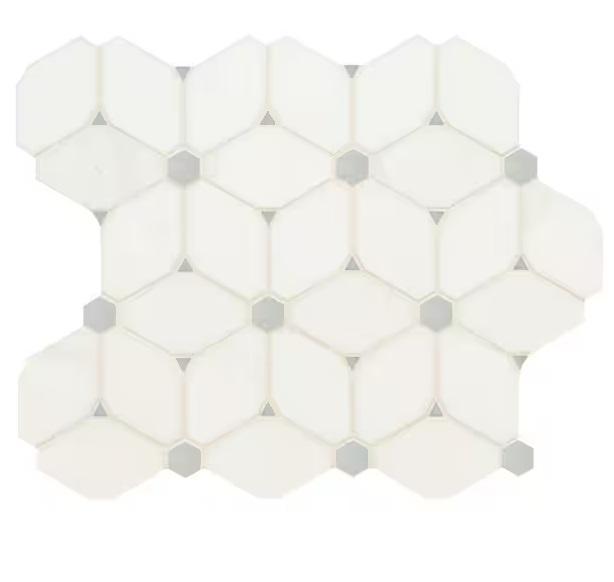 Flooring & Rugs - MSI Cecily Grigio Polished Mosaic Floor & Wall Tiles, RugStylesOnline, PURE ERA - Est Retail $3,092