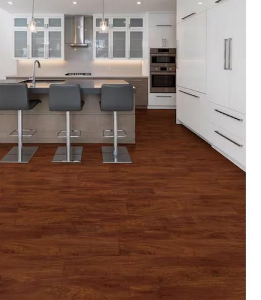 Flooring & Rugs - TrafficMaster Allure Cherry Luxury Vinyl Plank Flooring - Est Retail $1,192- 1plt