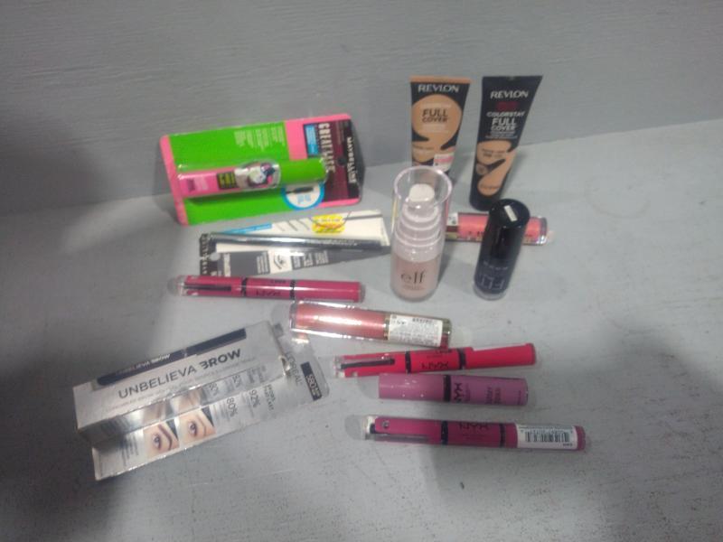 Cosmetics - L'Oreal Paris, Maybelline, NYX, Almay, Pixi by Petra, Revlon, e.l.f., Wet 'n Wild - MSRP $1,478