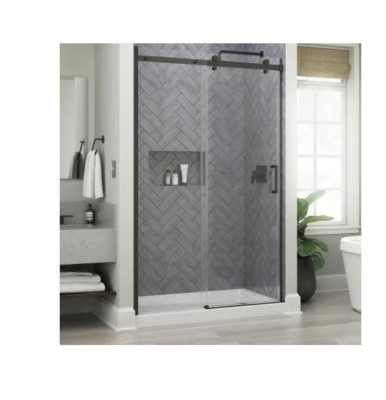 Delta SDES848-MB-R Sliding Frameless Shower Door - MSRP $609