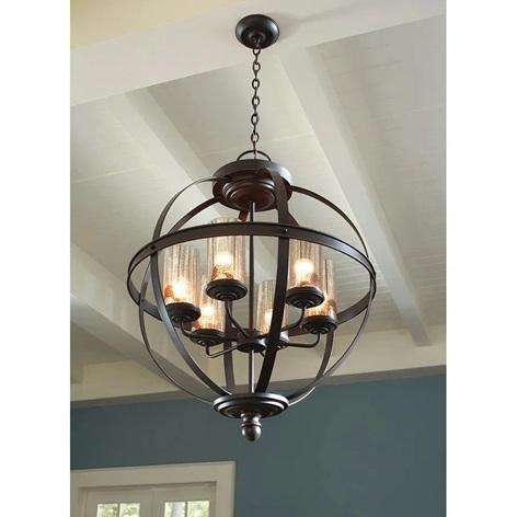 17 Stories Doris 4-Light Lantern Globe Chandelier - MSRP $171
