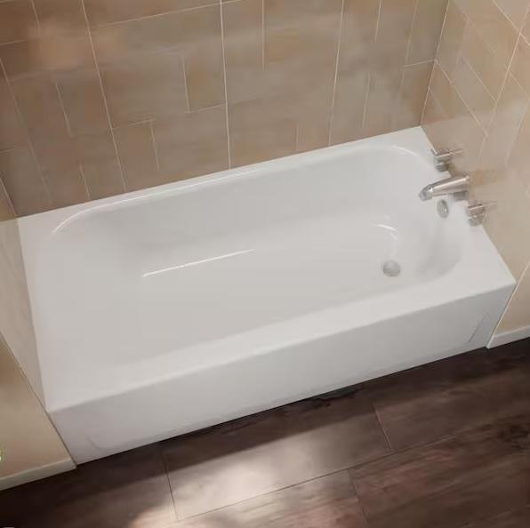 Kitchen & Bath- Bootz Industries Mauicast Right Drain Bathtub, DreamLine, MILL'S PRIDE, Hampton Bay - Est Retail $1,410