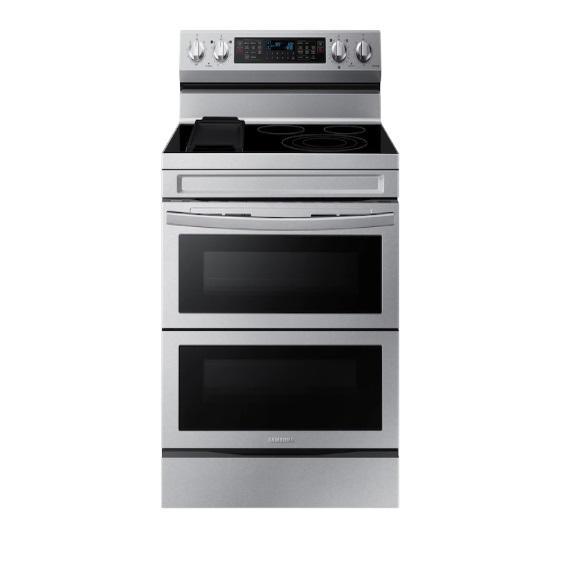 Samsung 6.3cu.ft 30in Smart Freestanding Double Oven Electric Range, NE63A6751SS - MSRP $1,795