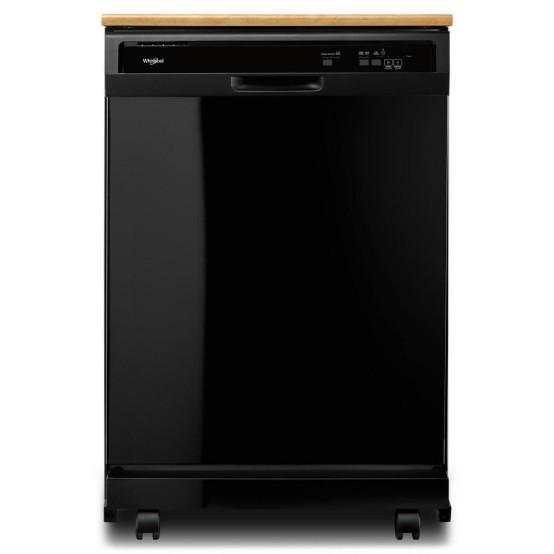 Whirlpool Front Control Portable Heavy-Duty Dishwasher in Black - MSRP $1,095