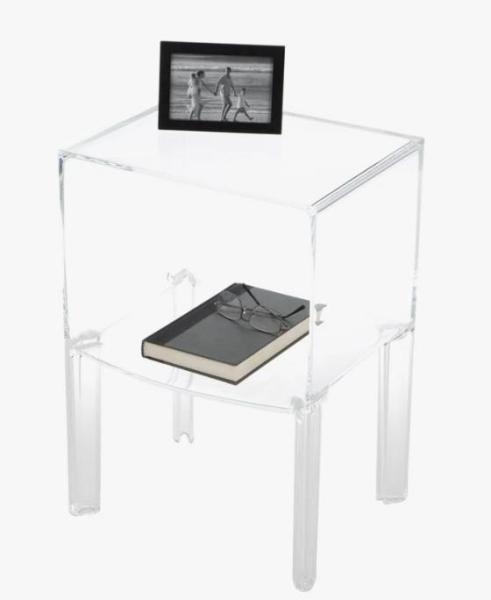 Housewares - Small Ghost Buster Nightstand, Applegate Distressed Faux Leather Wing Back Accent Chair - MSRP $3,356