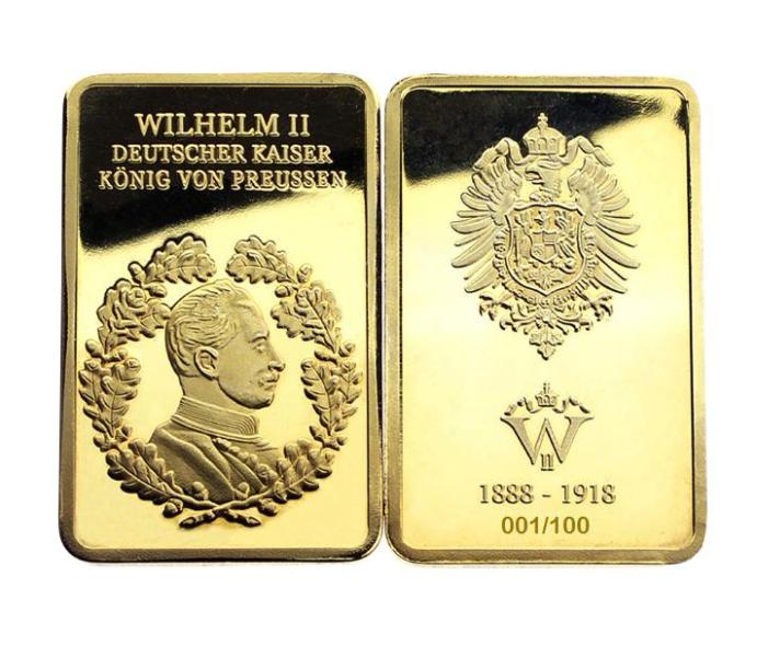 10 LIMITED EDITION WWII GOLD CLAD COLLECTIBLE BARS