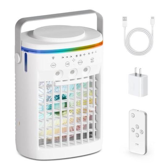 Home - Joujbail Portable Cooling Fan, LaoPao Soap Dispenser, Censtech Mini Air Conditioner - MSRP $2,346