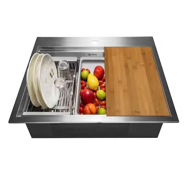 Plumbing - AKDY Drop-In 25inx22in Sink, eModernDecor, Glacier Bay, Filterbuy, SKYSHALO, TETOTE - Est Retail $1,405