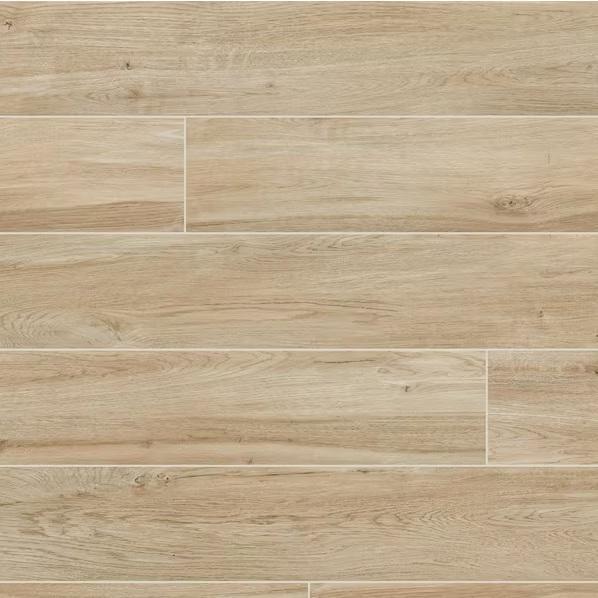 MSI Benson Park 9inx47in Matte Porcelain Wood Look Floor & Wall Tiles - Est Retail $903- 2plts
