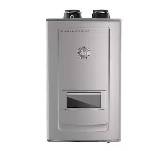 Plumbing - Rheem Indoor Recirculating Natural Gas Tankless Water Heater, NTQ, SKYSHALO, Eridanus - Est Retail $2,731