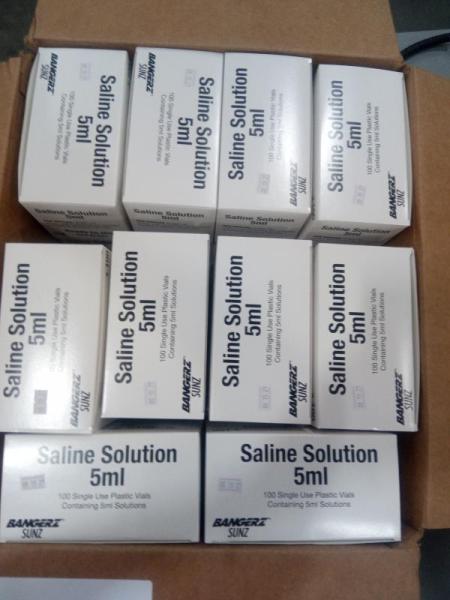 General Merchandise- Saline Solution Vials 5mL, 100 Count Portable Single-Use Drops - MSRP $718