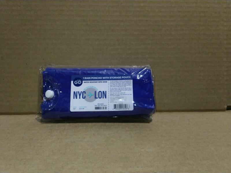 Bed Bath and Home - Gotta Go Reusable Rain Poncho with PVC Storage Pouch - MSRP $20,498