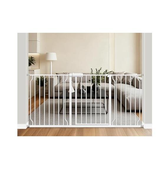 ALLAIBB Baby Gate Pressure Auto Close, Rainshower 36" Shower Slide Bar, 2" Slats Wood Blinds, Starlink - MSRP $2,813