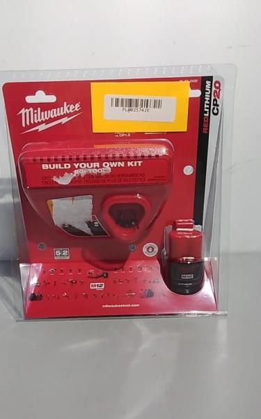 Milwaukee M12 12V Lithium-Ion Compact Battery Pack 2.0Ah & Charger Starter Kit - MSRP $89