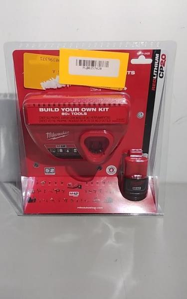 Milwaukee M12 12V Lithium-Ion Compact Battery Pack 2.0Ah & Charger Starter Kit - MSRP $89