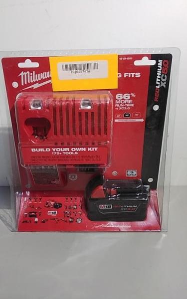 Milwaukee M18 18V Lithium-Ion XC Starter Kit, One 5.0Ah Battery & Charger - MSRP $199