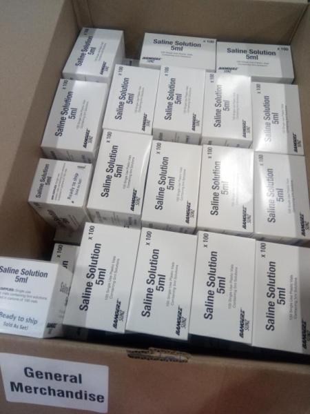 General Merchandise- Saline Solution Vials 5mL, 100 Count Portable Single-Use Drops  - MSRP $1,652