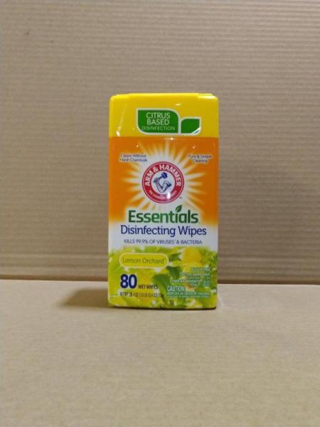Bed Bath and Home - Arm & Hammer Essentials Disinfecting Wipes Lemon - 80.0 ea - MSRP $2,875