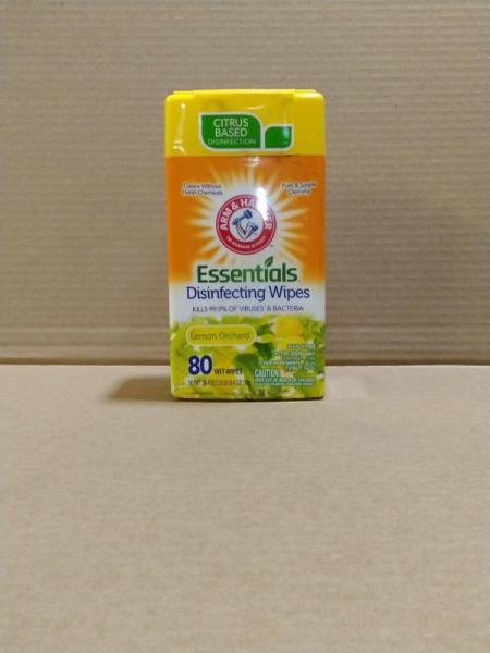 Bed Bath and Home - Arm & Hammer Essentials Disinfecting Wipes Lemon - 80.0 ea - MSRP $2,875