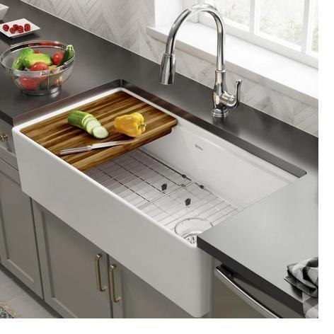Elkay SWUF13620CBWH Fireclay Kitchen Sink - MSRP $1,337