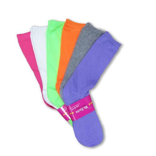 250 Pairs Of Summer Colorful Fun Two Tone Assorted Women Crew Socks