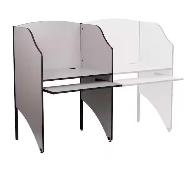 Pallet of Flash Furniture Gray Starter Student Study Carrels - Est Retail $1,870