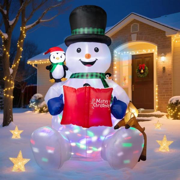 Home - Dawdix Inflatable Snowman, Larexius Throw Blanket, Miulee Thermal Blackout Curtains - MSRP $14,723