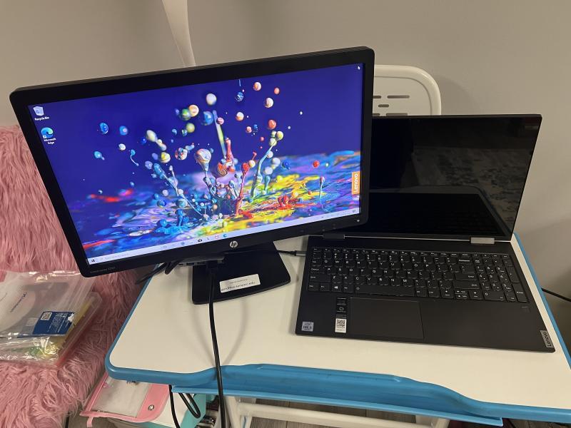 Lenovo Yoga C740-15 Laptop w/External Monitor - Windows 10