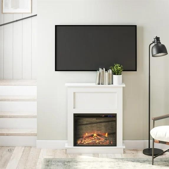 Furniture - Ellsworth Electric Fireplace, DHP Cooper Loveseat, BH&G Wood Bunk Bed for Kids - MSRP $1,927