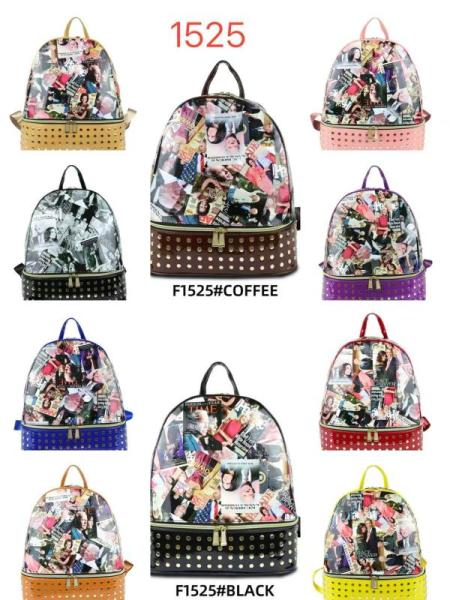 Mixed Color Collage Studded Backpack Lot