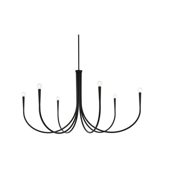 Elegant Lighting LD722D50BK Chandelier - MSRP $387