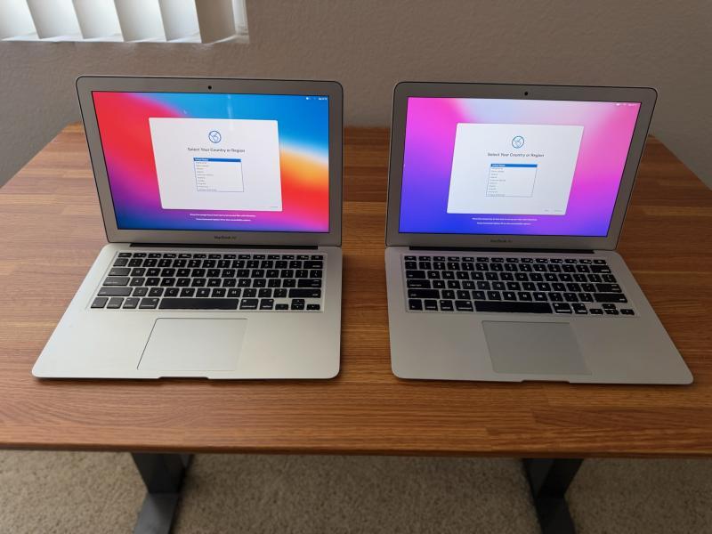 (2) Apple MacBook Air Laptop Bundle Model A1466 Chargers Included