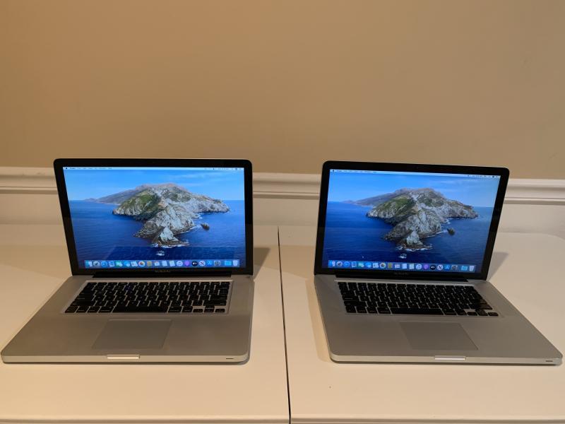 (2) Apple MacBook Pro Laptop Bundle Model A1278 Chargers Included