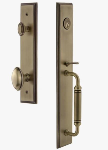 Housewares - Carre 1pc Handleset w/Single Cylinder Deadbolt, Wall Medicine Cabinet, Montello 78" TV Stand - MSRP $9,680